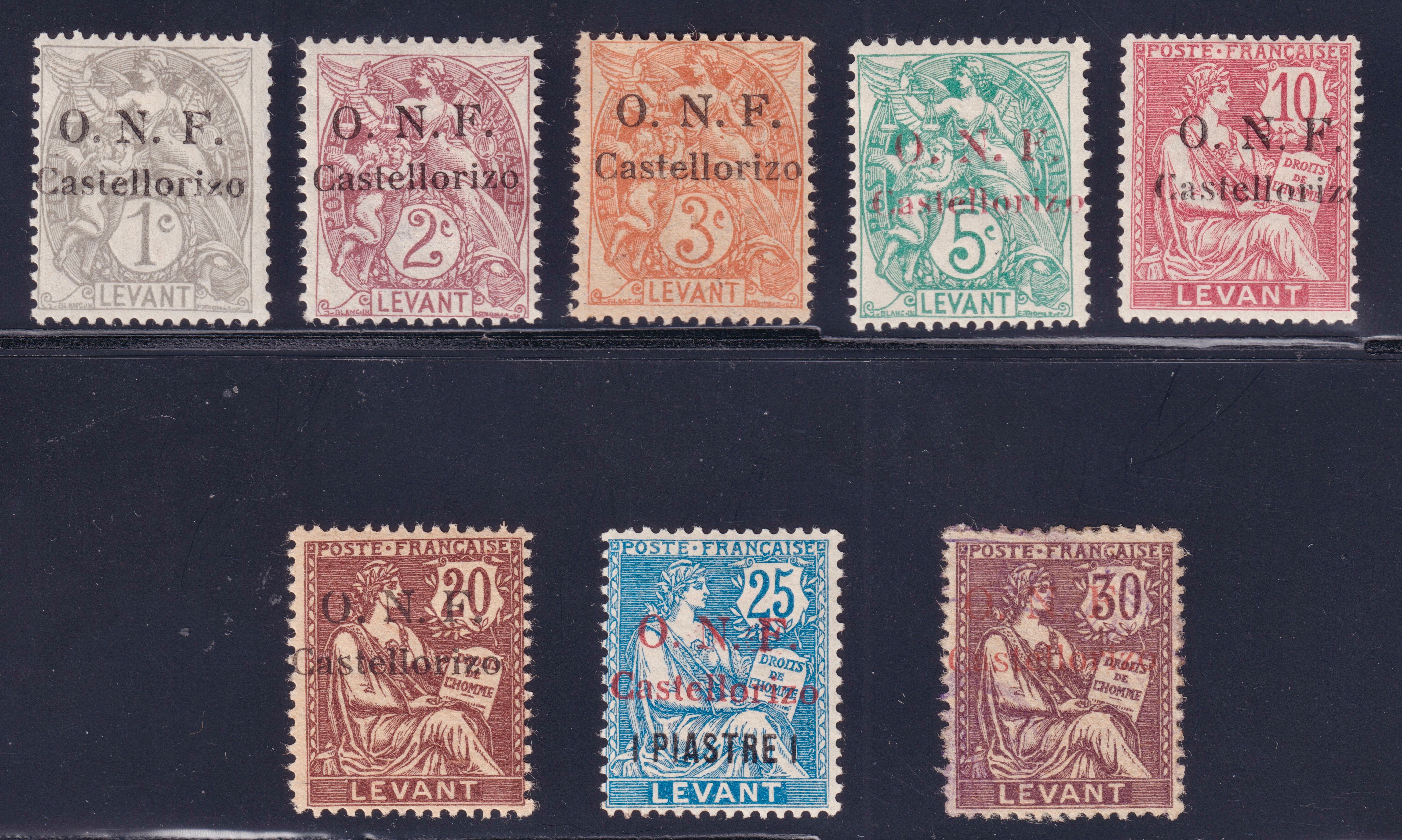 Lot 1607 - (Colonies) CASTELLORIZO n°14 à 22 (sauf 21)  neufs * TB - maj. signés