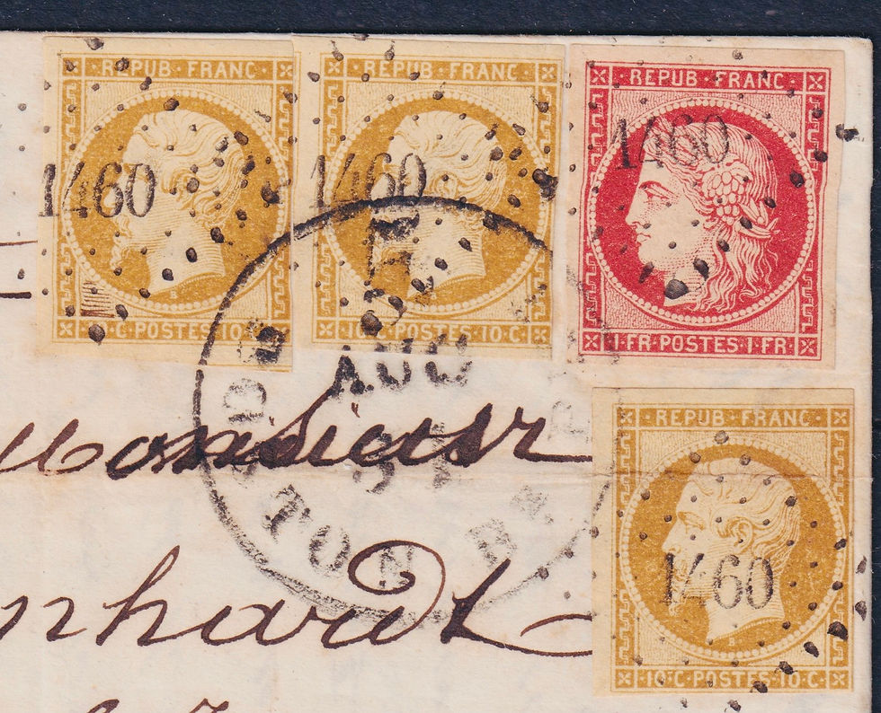 Miniature : Lot 1872 - n°6d 1fr Carmin CERISE + n°9 x 3 Présidence pour les États-Unis SUP