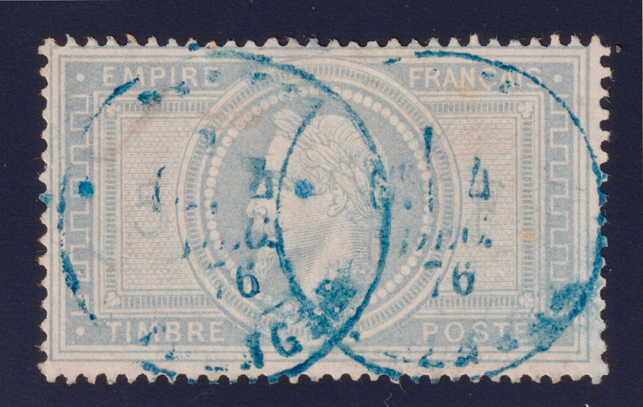 Lot 1239 - n°33 Napoléon 5fr obl. càd bleu 4 déc 1876 PARIS ÉTRANGER SUP - Signé
