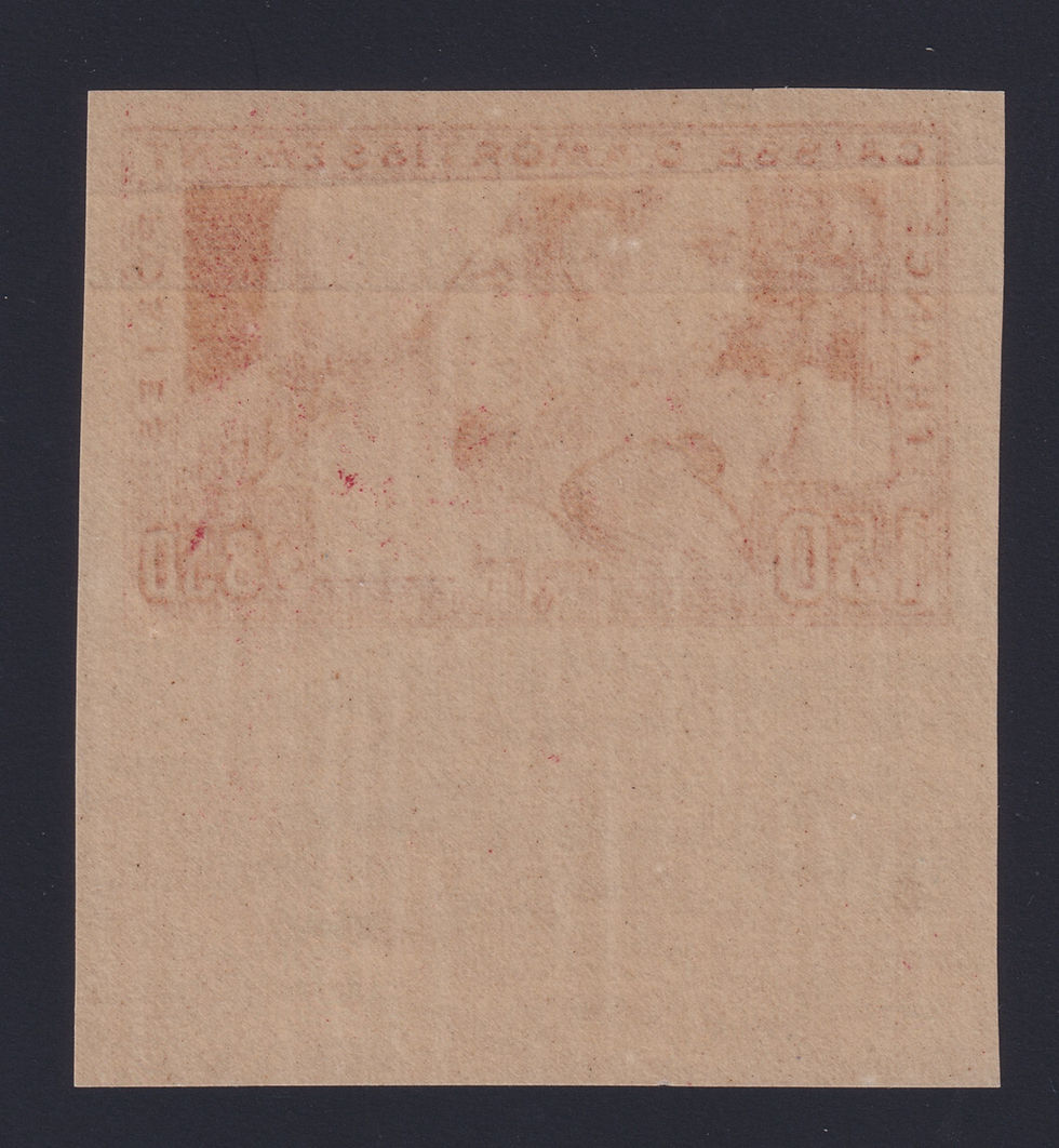 Miniature : Lot 1658 - n°252 "Le Travail" rouge NON DENTELÉ non émis BDF RARE ** - Certif