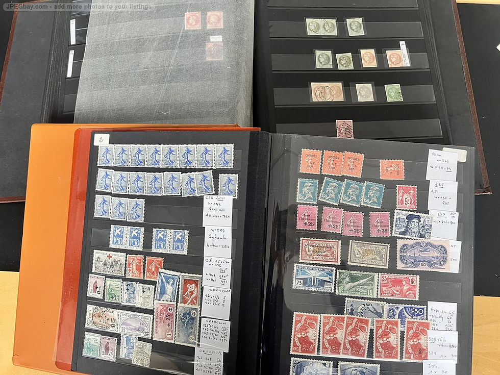 Miniature : Lot 1805 - Collection de France 2 albums 1849-1960 dt Bordeaux, 122, 182, PA 15