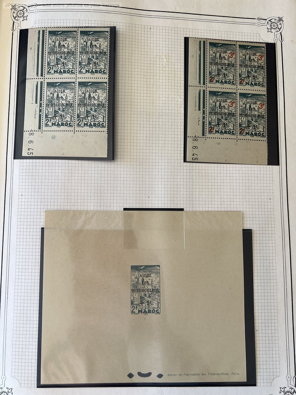 Miniature : Lot 1523 - (Colonies) : MAROC Collection (blocs, non dentelés, épreuves,...)+++