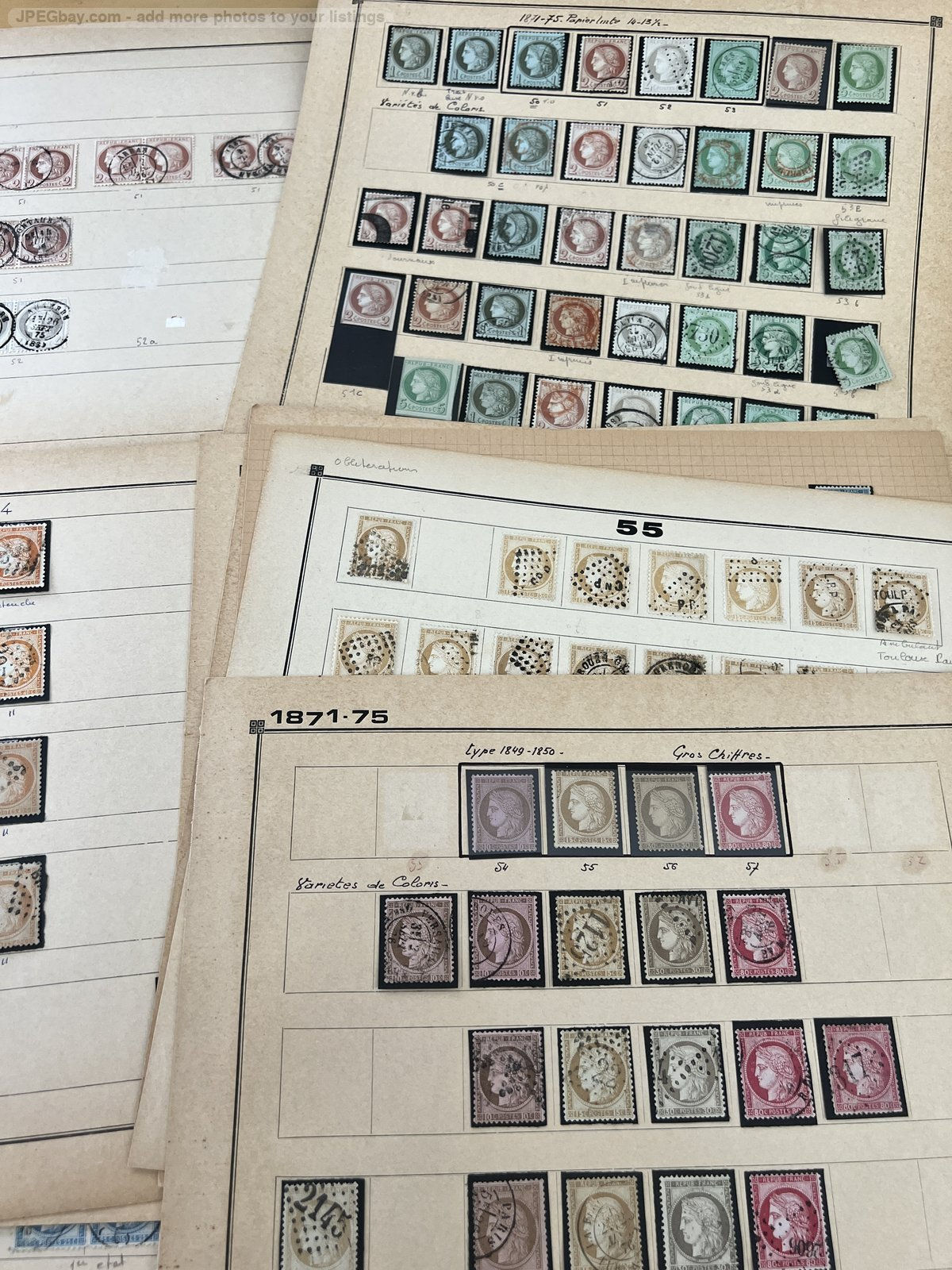 Lot 1823 - Collection spécialisée Cérès dentelé n°50 au 60 dt neufs*, obl., +++