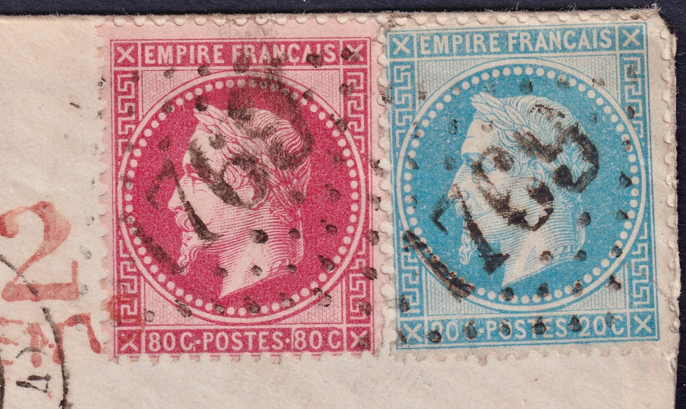 Miniature : Lot 1724 - n°29B+ 32 Le Havre à SAN FRANCISCO (USA) GC 1769 rare lettre - Signé