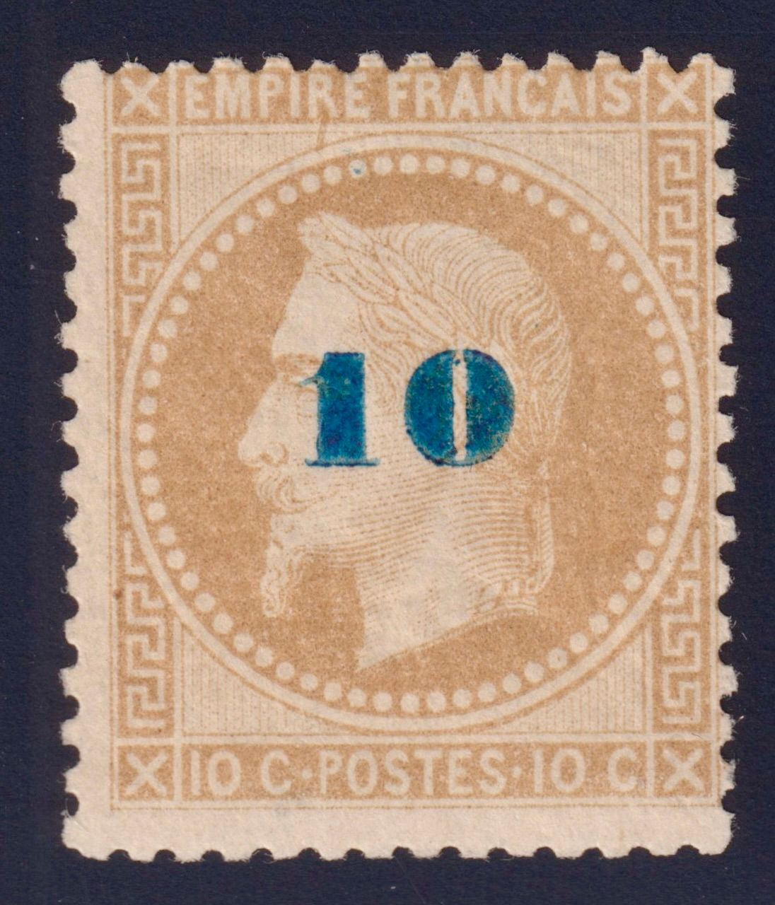 Lot 1720 - n°34 Napoléon lauré 10c bleu NON ÉMIS neuf* TB - Signé Scheller