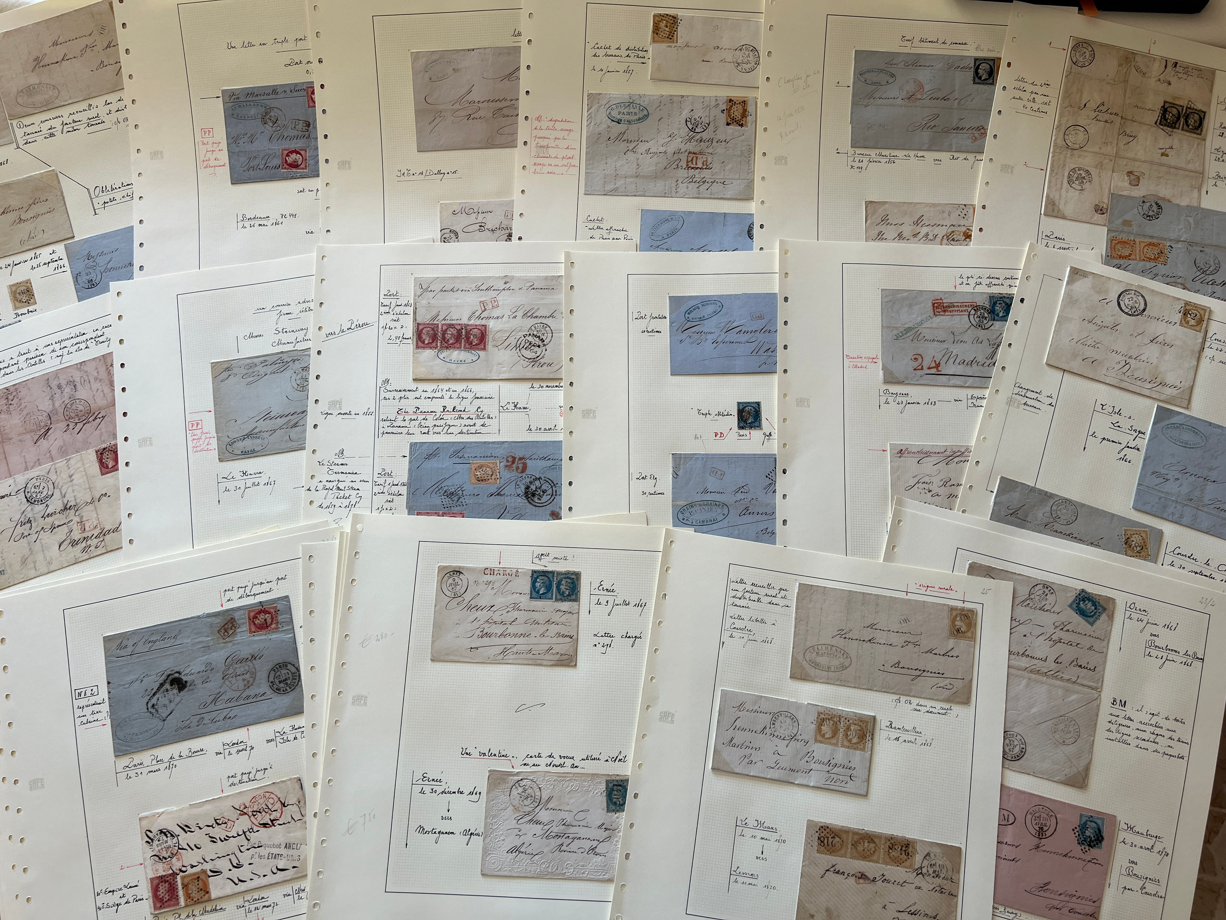 Lot 1342 - Collection HISTOIRE POSTALE dt destinations (Cuba, Ile Maurice, USA)