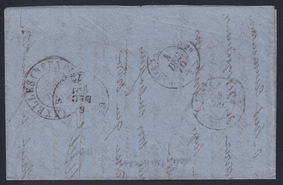 Miniature : Lot 1865- Ballon monté Jules Favre n°2 Belgique Poste Restante PARIS SC ROUGE TB
