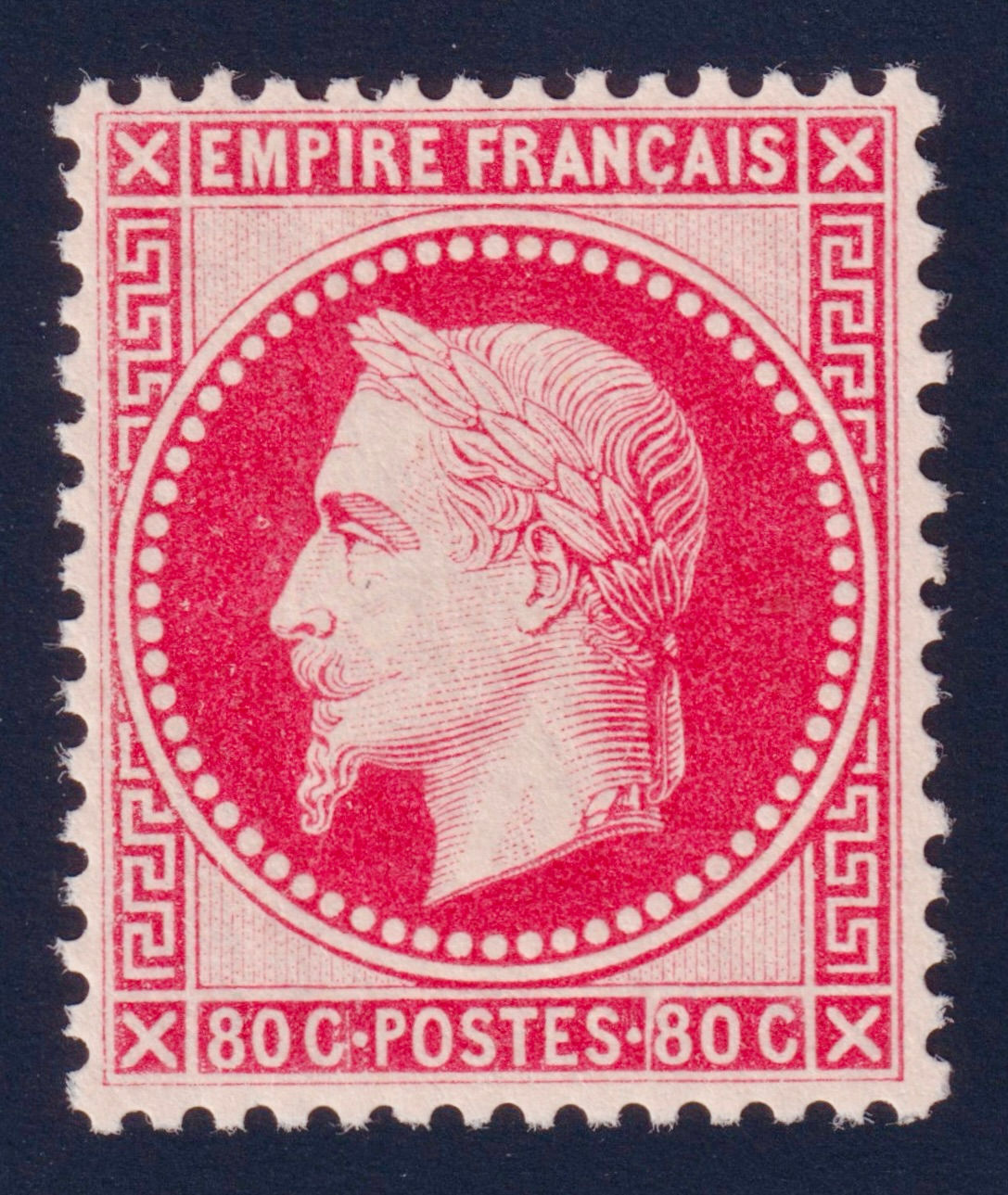 Lot 1899 - n°32a Napoléon lauré rose CARMINÉ et TB CENTRAGE presque** - Certif.