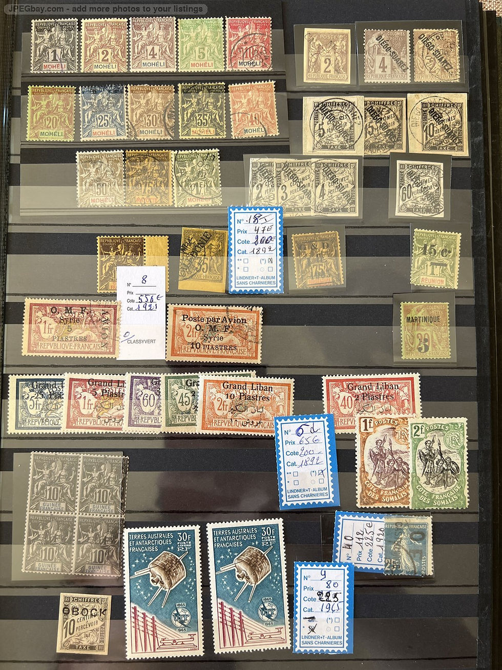 Miniature : Lot 1522 - (Colonies) EXCEPTIONNELLE COLLECTION neufs et oblitérés COTE ÉNORME