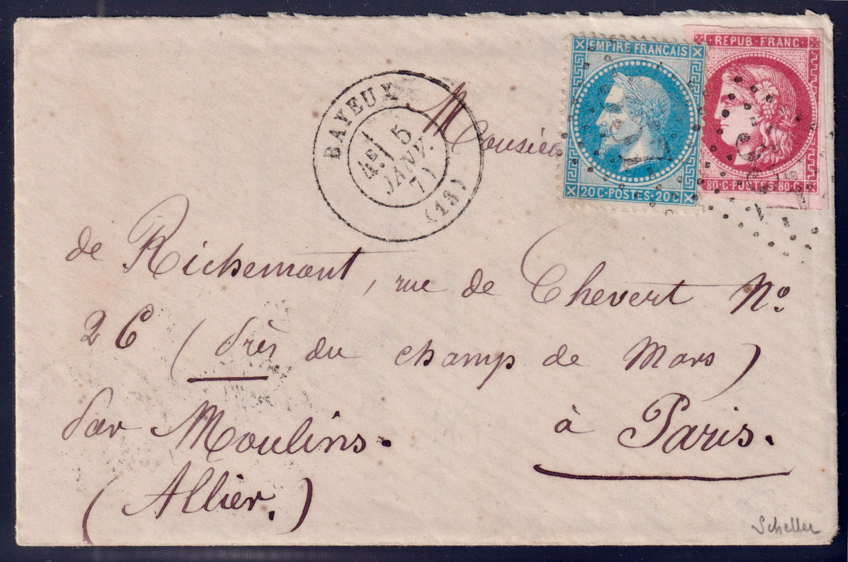 Lot 1699 - n°29B + n°49 BOULE DE MOULINS GC 357 Bayeux 5/01/71 TB - Signé
