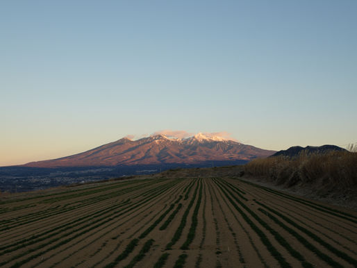 うっすら雪化粧の八ヶ岳
