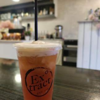 black tea with fruit syrup