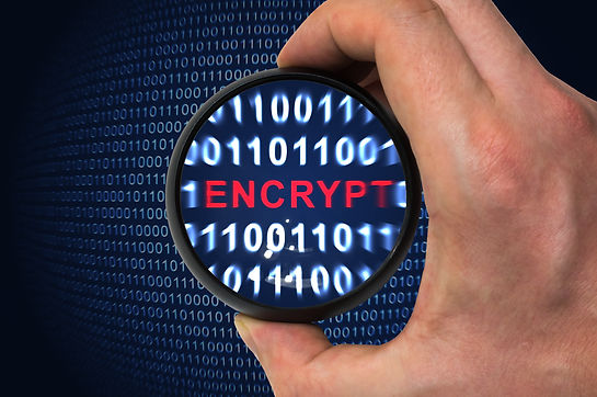 Security concept, encrypted binary code