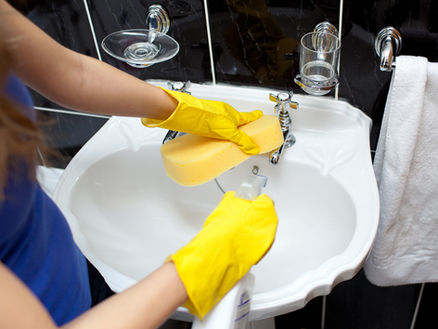 Scrubbing sink for deep cleaning in nyc.