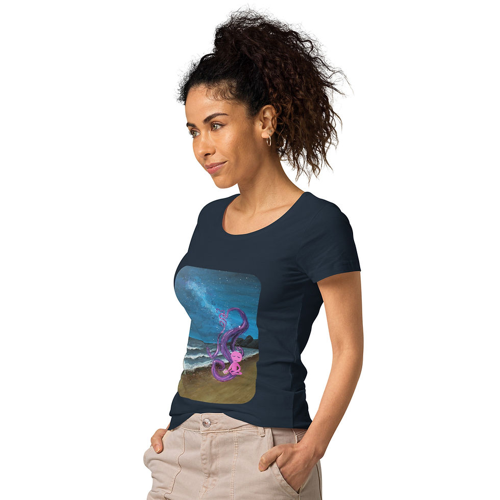 Thumbnail: Women’s basic organic t-shirt - "Space to Breathe"