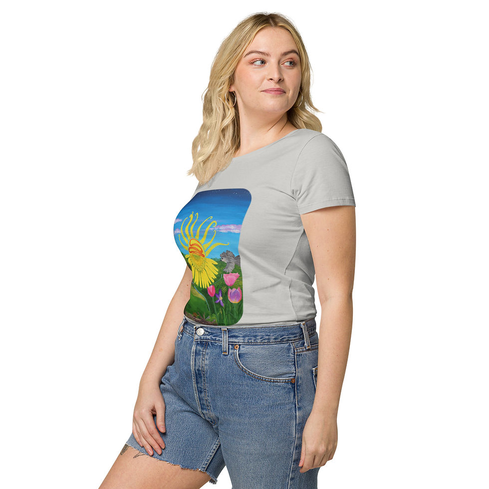Thumbnail: Women’s basic organic t-shirt - "Sunnyside"