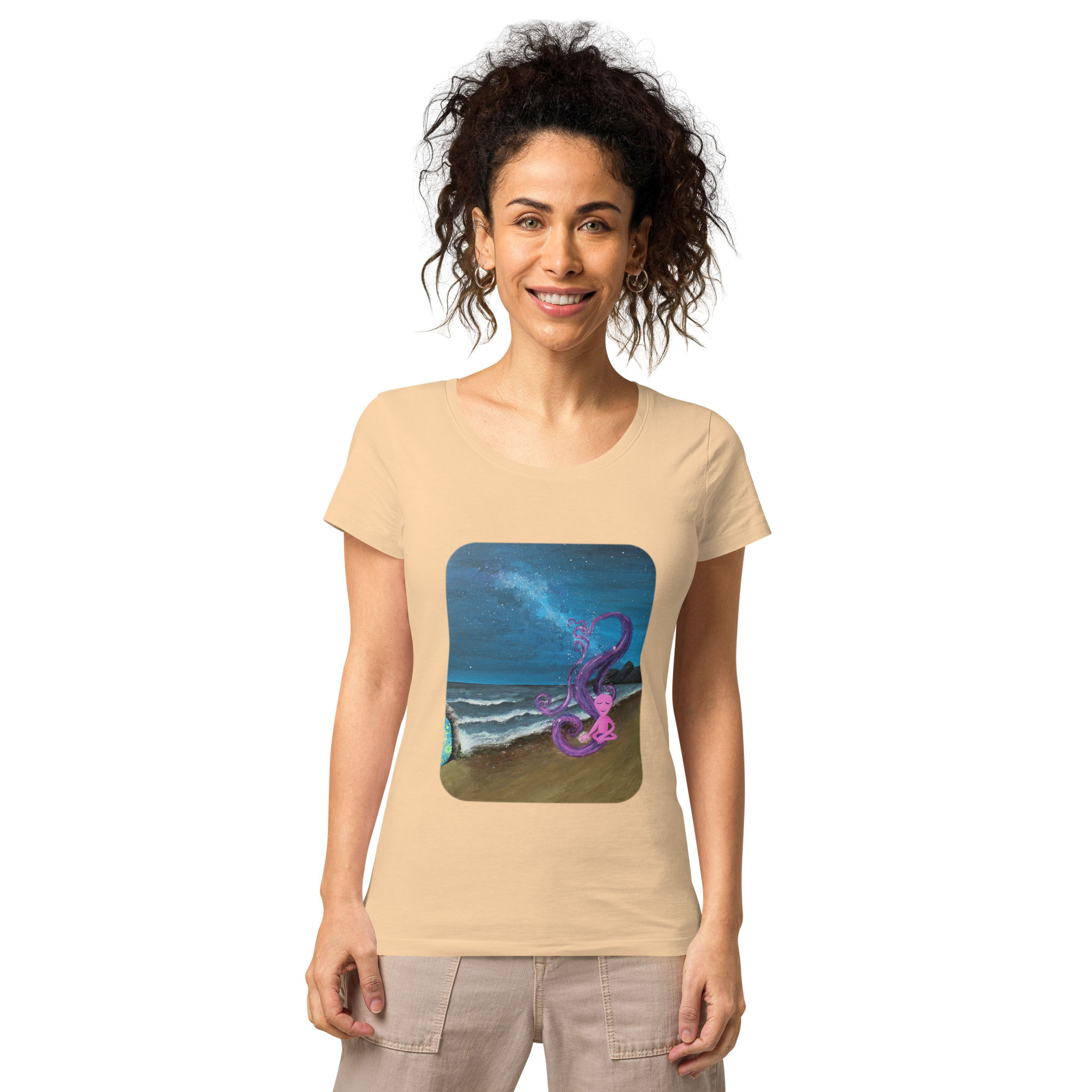 Women’s basic organic t-shirt - "Space to Breathe"