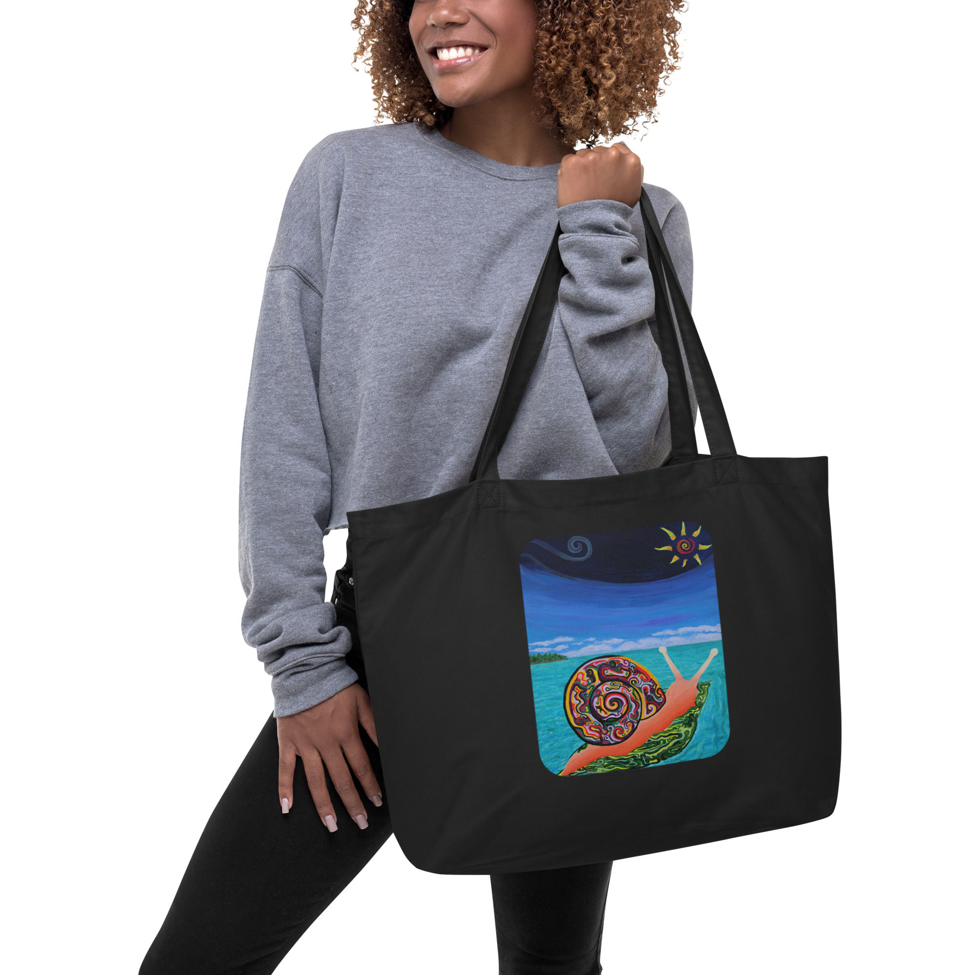 "Float" - Large organic tote bag