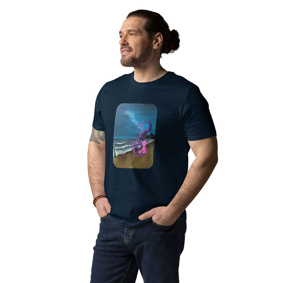 Thumbnail: Unisex organic cotton t-shirt - "Space to Breathe"