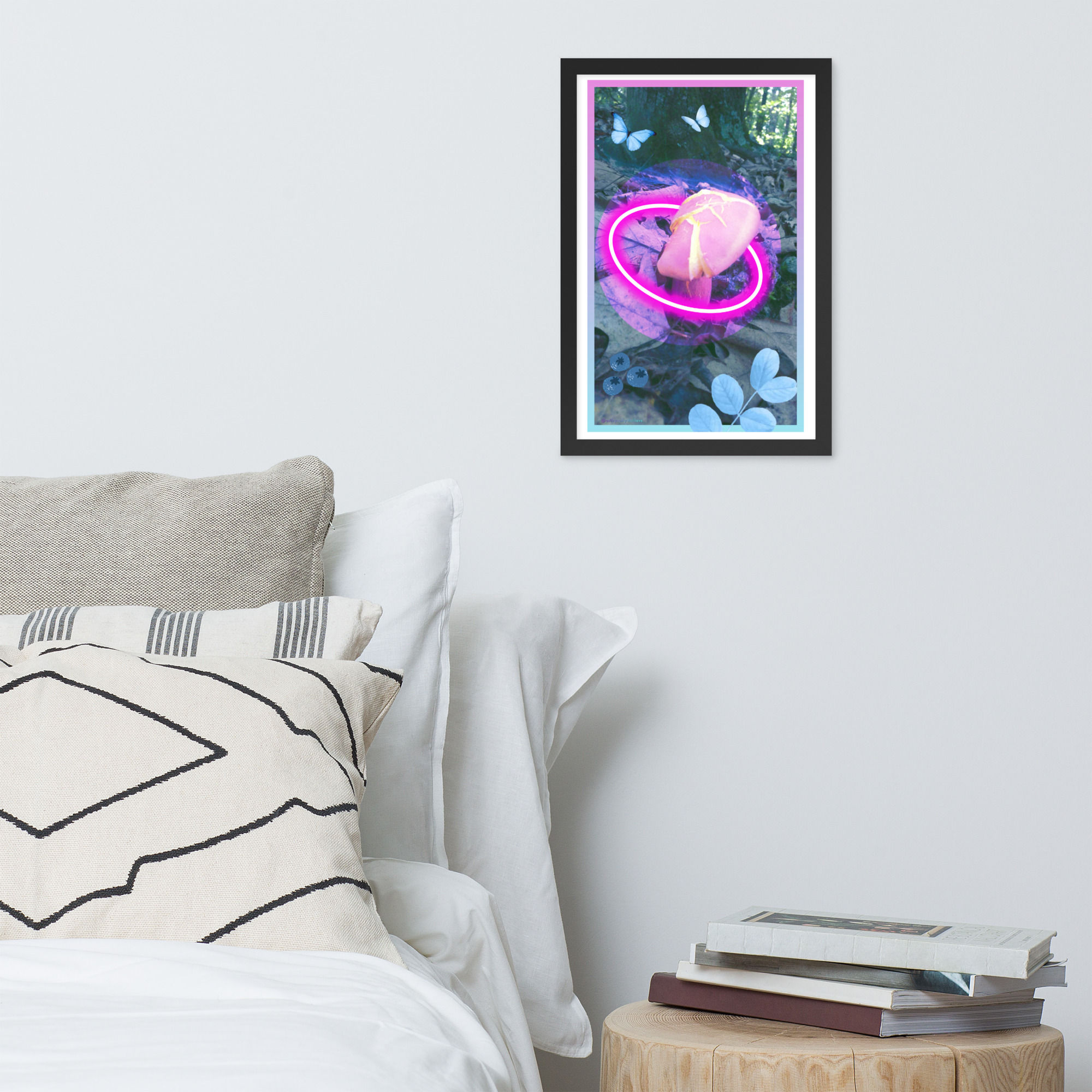 "Mushy & Blubes" - Framed Print