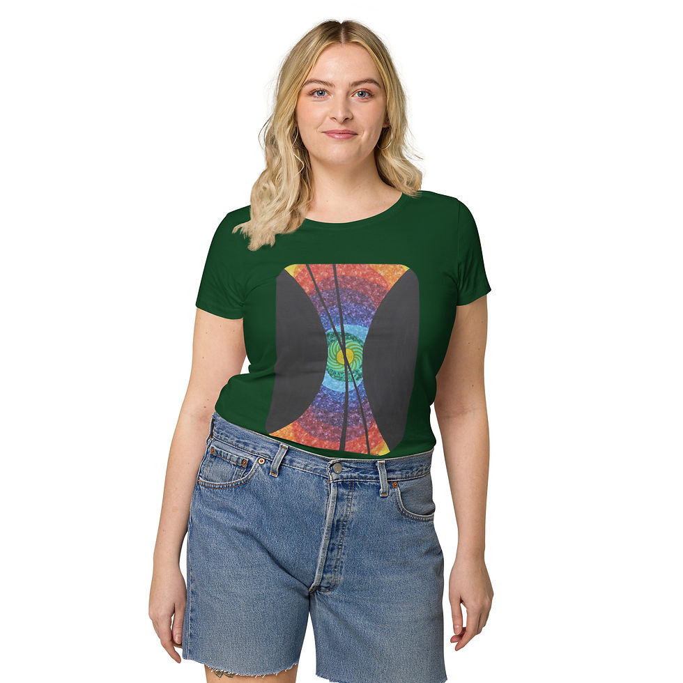 Thumbnail: Women’s basic organic t-shirt - "Wandering Mind"