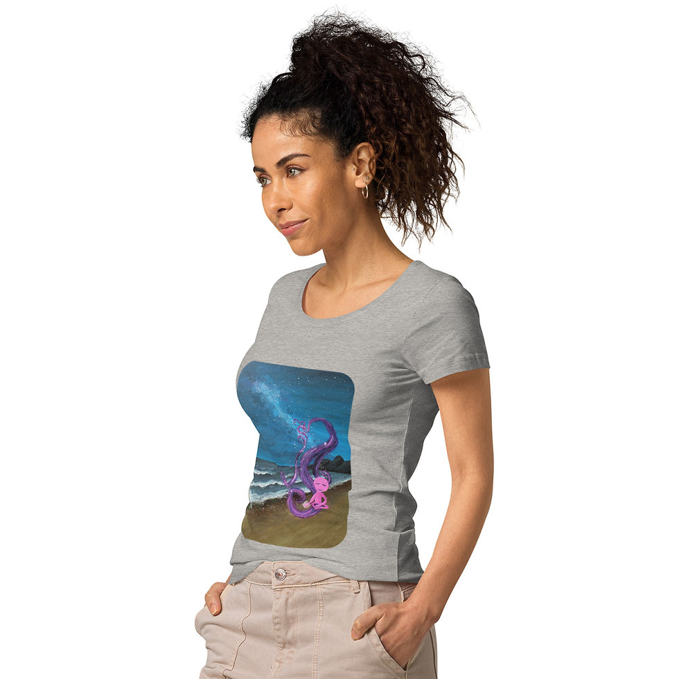 Thumbnail: Women’s basic organic t-shirt - "Space to Breathe"