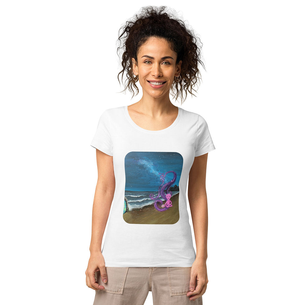 Thumbnail: Women’s basic organic t-shirt - "Space to Breathe"