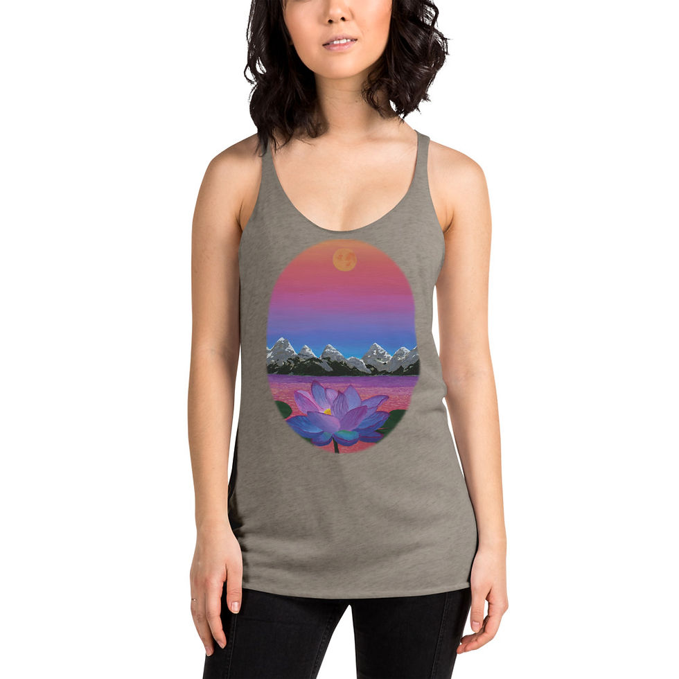 Thumbnail: Women's Racerback Tank - "Morning Lotus"