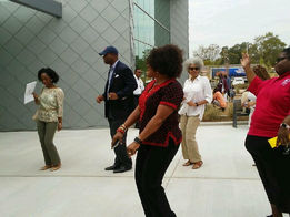 Blessed Beatz in the streets-- Young Library Grand Opening