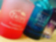 Three variants of vignette sprayed glass
