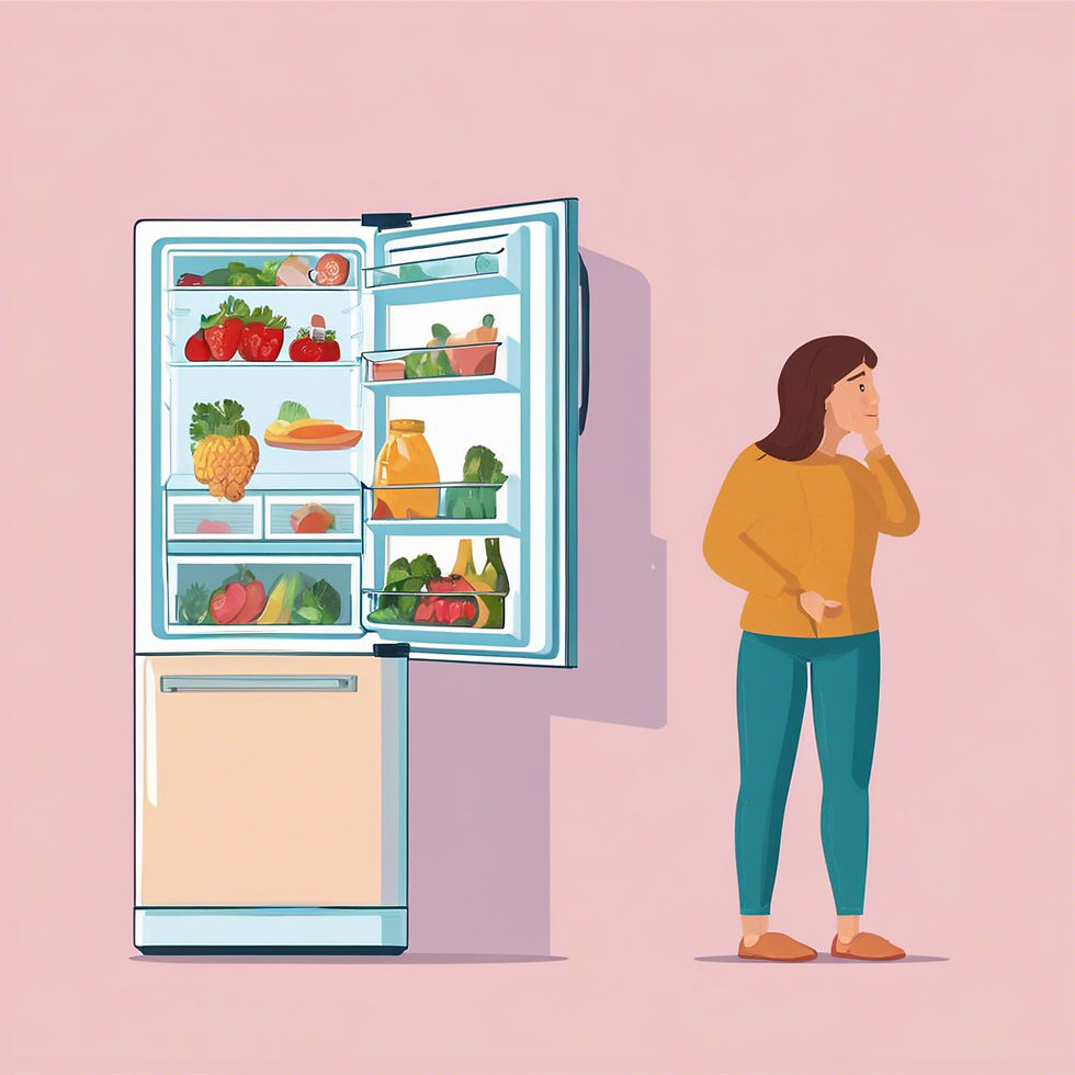 Woman Considering Buying an American Fridge Freezer