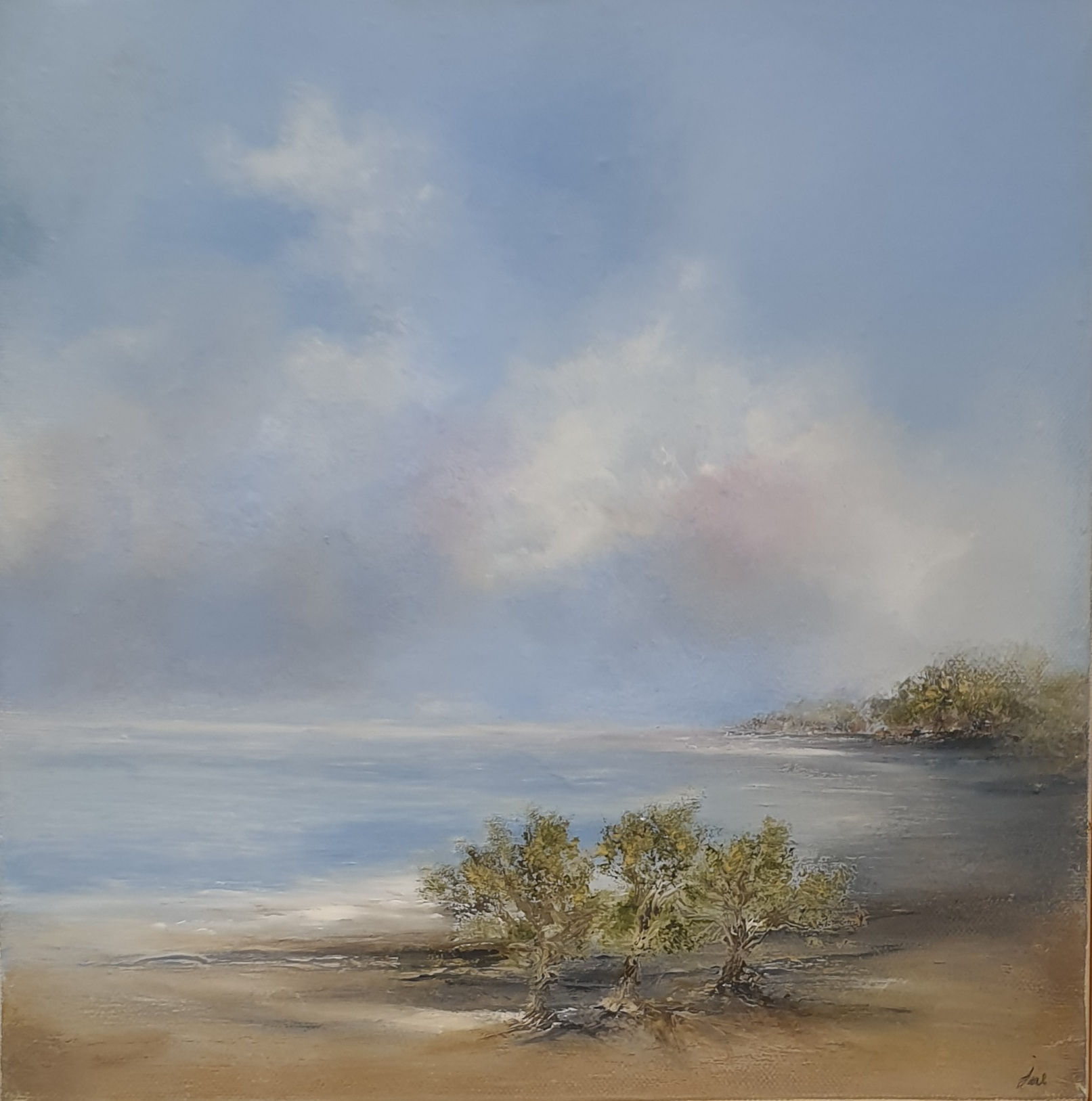 'Through the Mangroves', framed oil painting by Jane Murphy