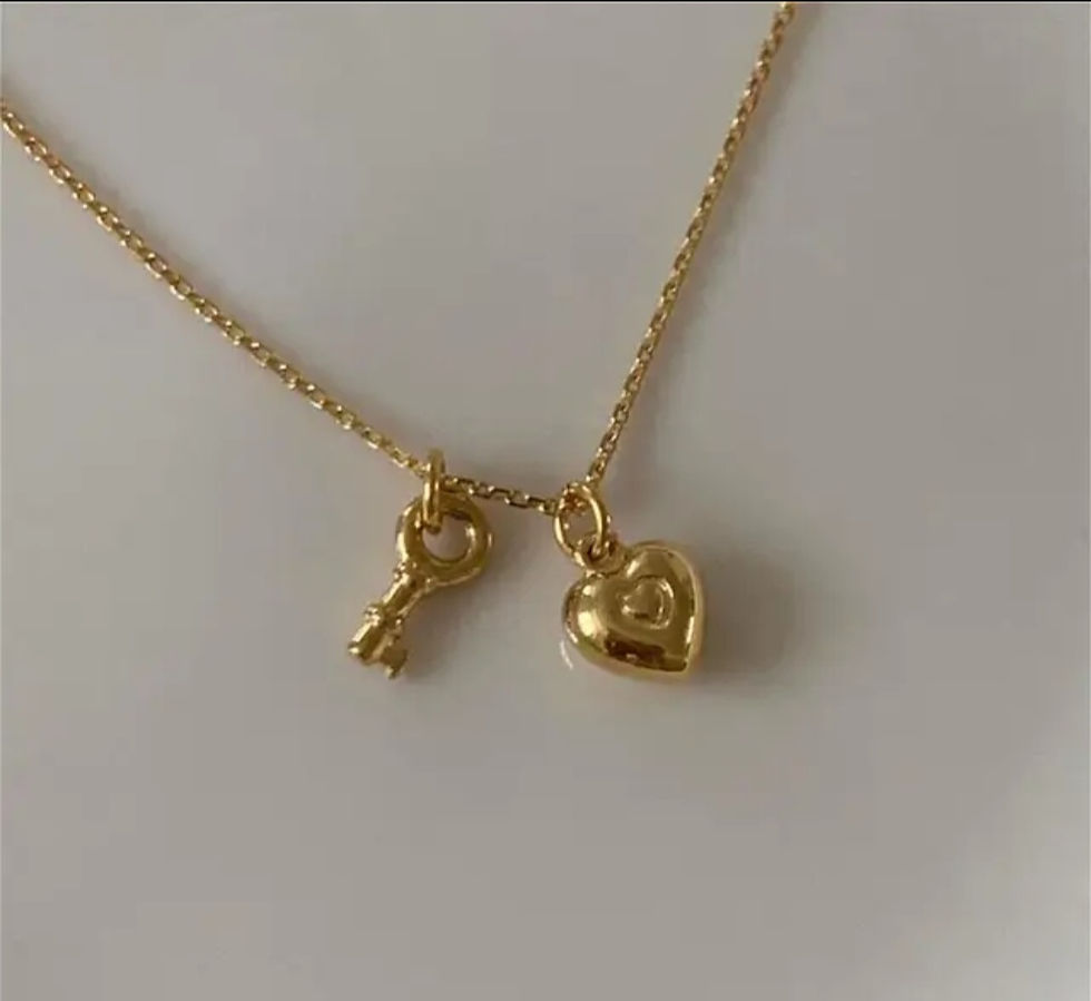 Thumbnail: Key and Heart Necklace 