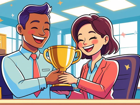 award being handed to an employee by a supervisor