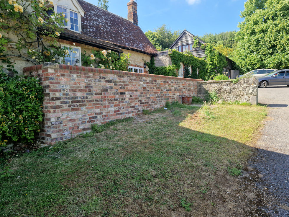 Garden brick wall.