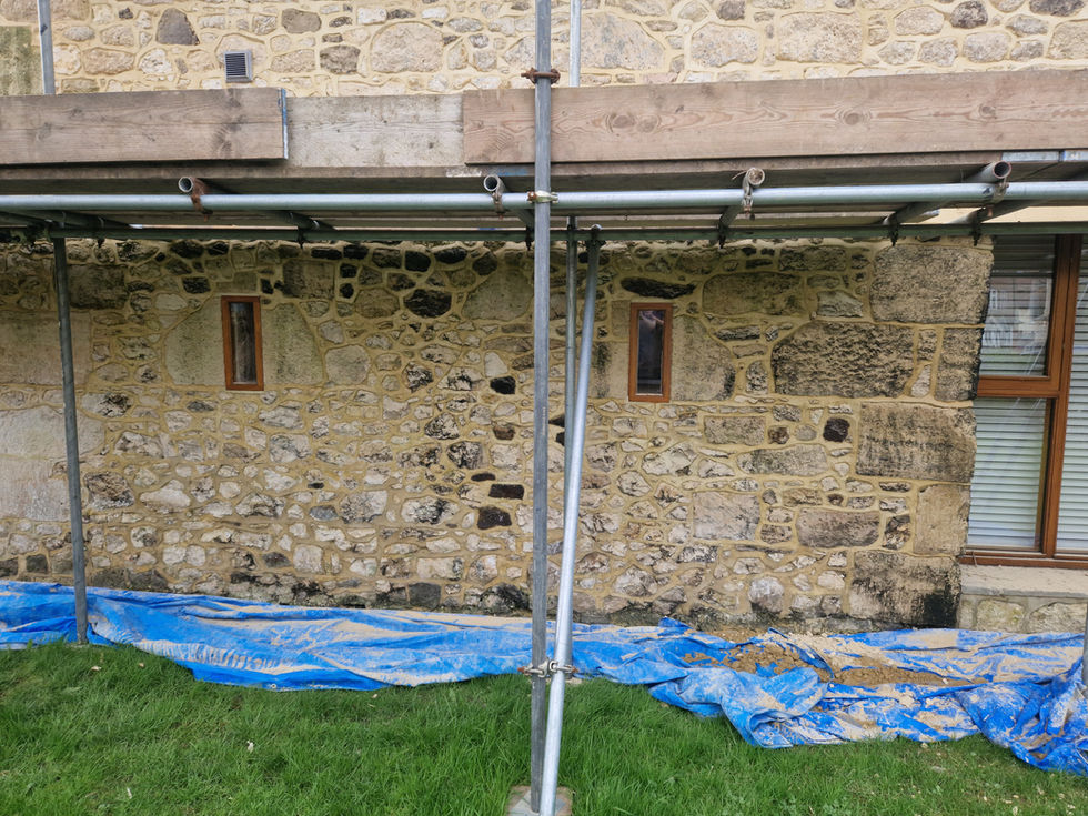 Before - Cement based ribbon pointing