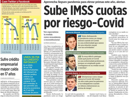 Podría IMSS subir cuotas por riesgo Covid, (entrevista)