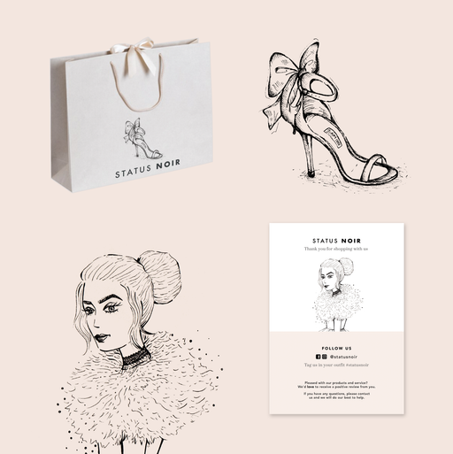 STATUS NOIR Logo, Branding & Printed Collateral