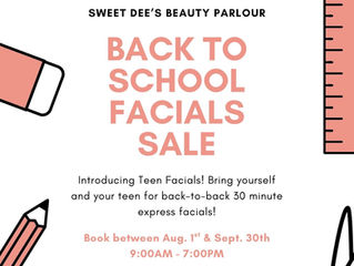 Back to school facial special with Adrienne!