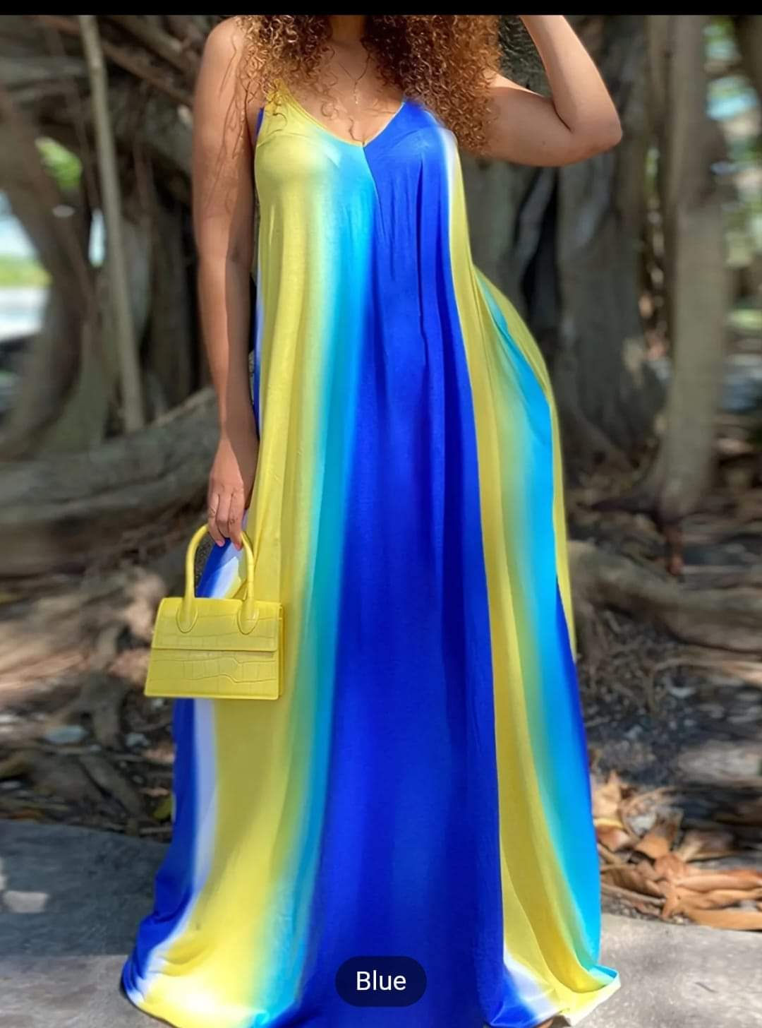 BLUE/YELLOW SUN DRESS
