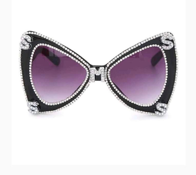 Big Bow Rhinestone Glasses