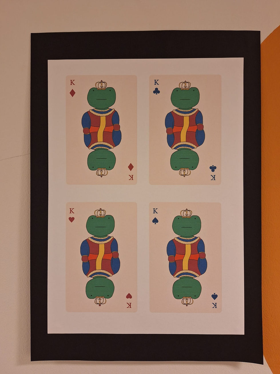 Kikker spelkaarten design: de Koning