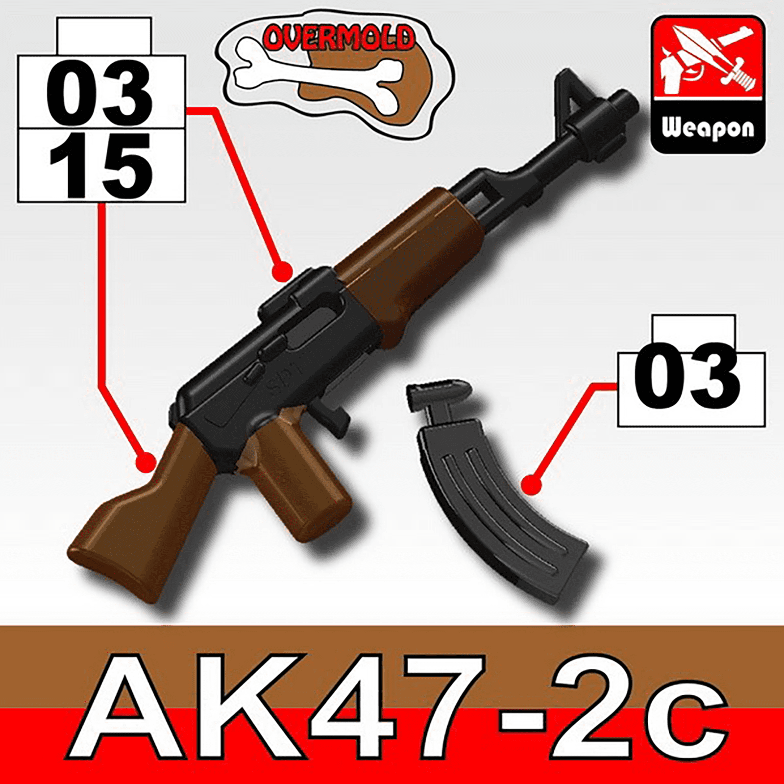 Minifig Cat AK47-2c