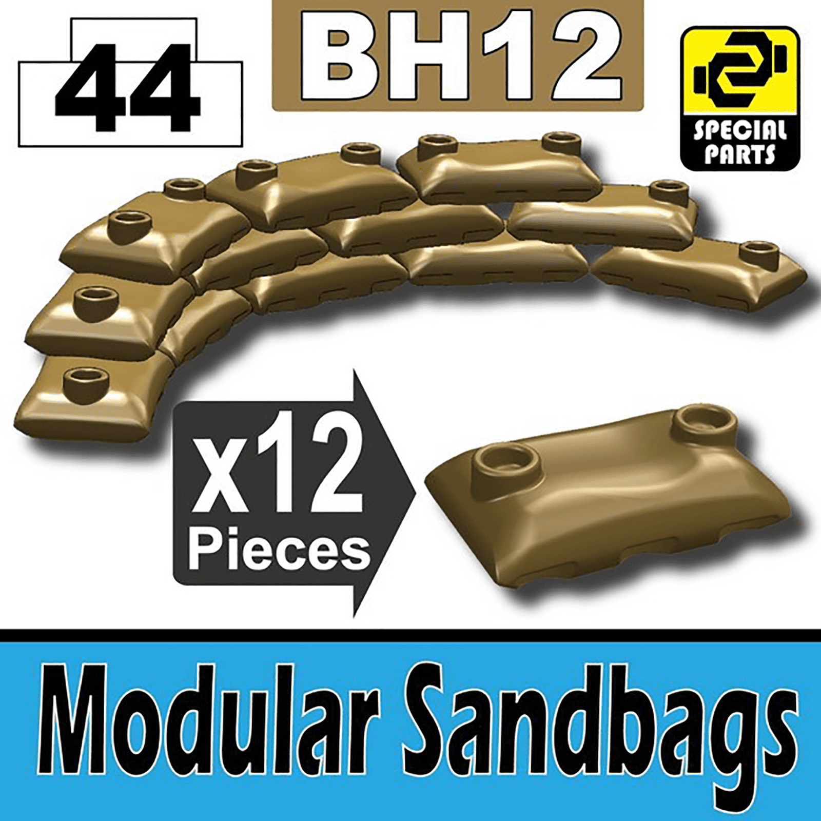 Minifig Cat Modular Sandbags (BH12)