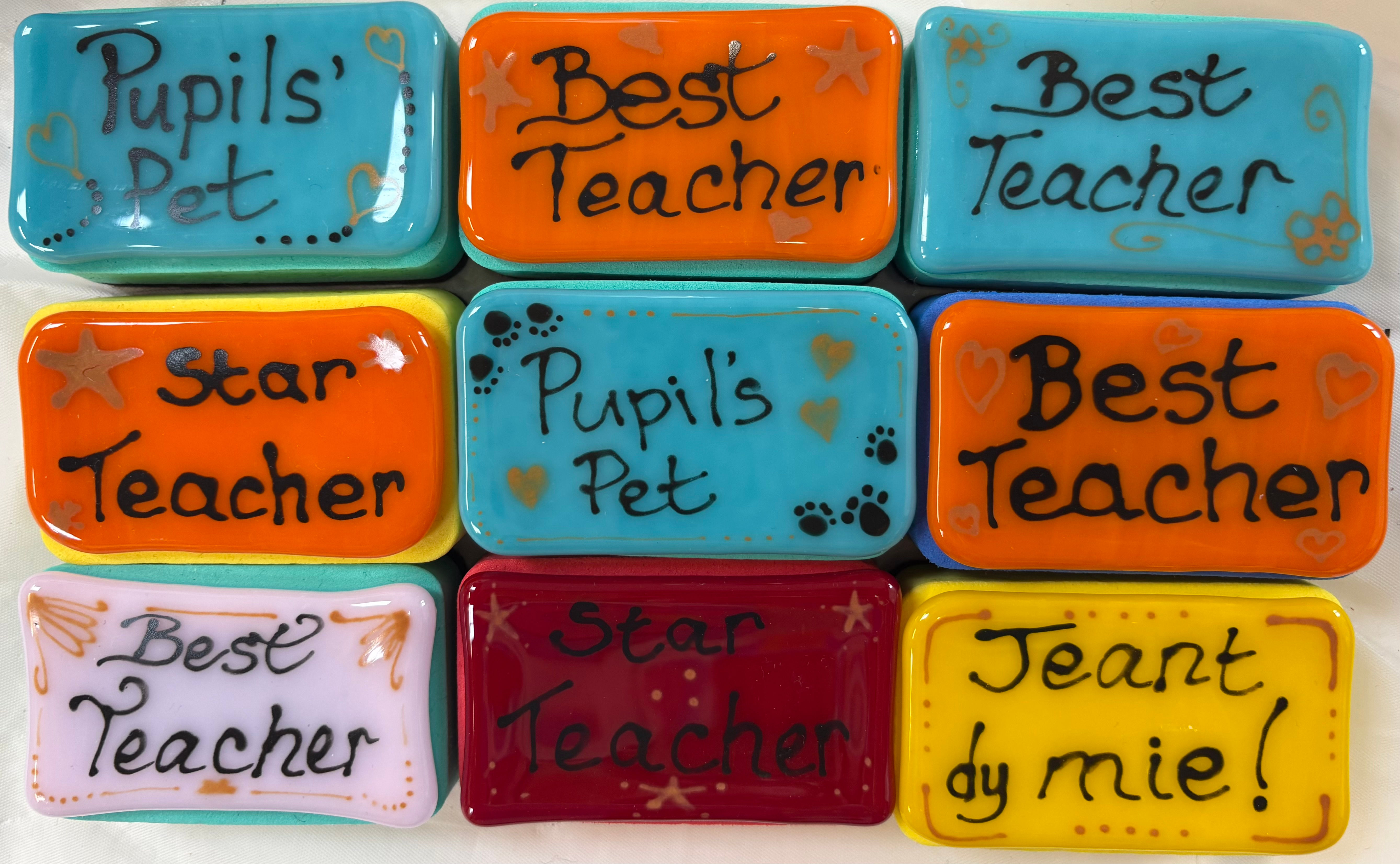 Glass Motto Whiteboard Eraser