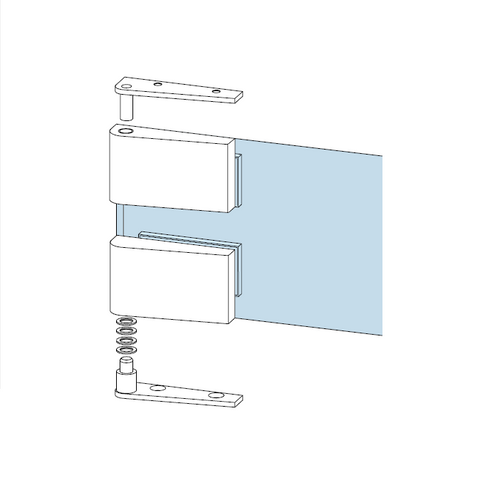 Dorma Corner Pivot Hinge Set Franchi Glass