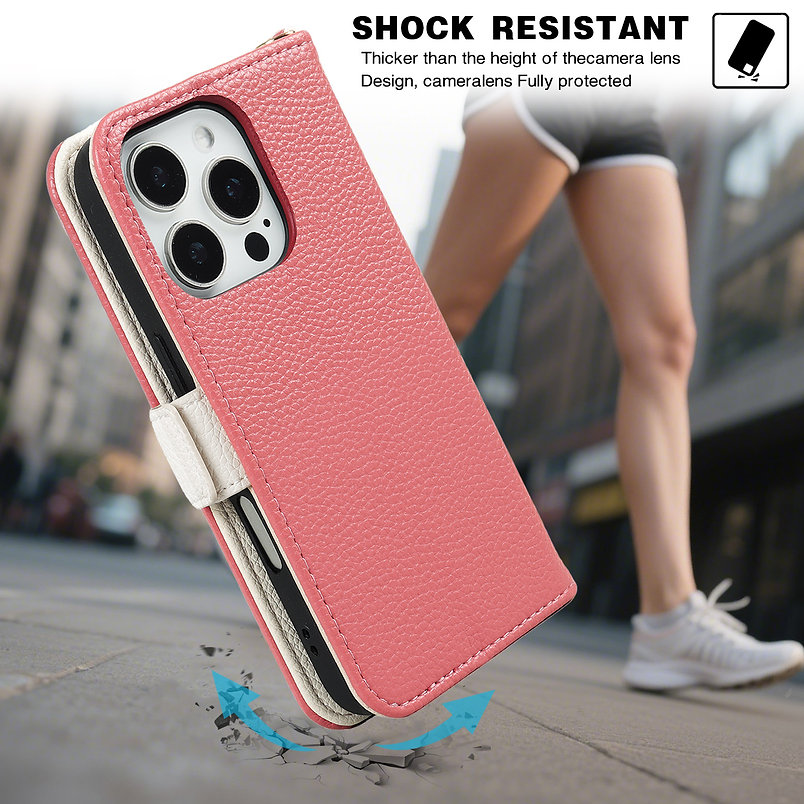 Media: Side magnetic flip leather wallet phone case SM006