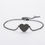 Thumbnail: Blank customizable hand chain heart shaped metal stainless steel bracelet