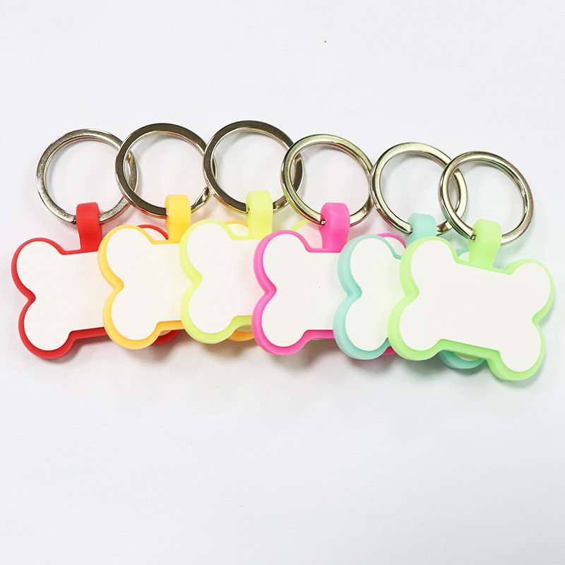 Media: Luminous printable silicone dog tag pet tag cat tag PT003