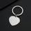 Thumbnail: Blank heart shaped metal keychain anti lost ID nameplate pet tag